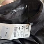 ZARA Stretch Poplin Dress in Black Photo 7