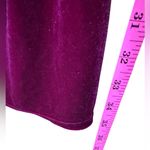 Nine West  Burgundy Velvet Wrap Dress Long Sleeve Plus Size 0X (14W-16W). Magenta Photo 4