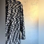 Chico's CHICO’s black&white open front sweater w fringe Photo 3