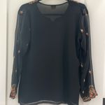 Vintage Embroidered black top Indian kurti top Photo 3