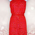  Mud Pie Women's Geometric Strapless Cover Up Dress Sz L Photo 9