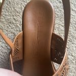 Italian Shoemakers Italian shoemaker cognac wedge sandals size 39/8 Photo 2