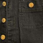 7 For All Mankind  Dark Denim Romper with Gold Buttons Photo 6
