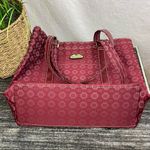 American Flyer Red Burgundy Canvas Print Tote Travel Bag Photo 2