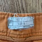 Free People Women's Orange Frayed Edge Shorts 0 Photo 6