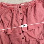 Free People love letter linen off the shoulder red top Photo 4