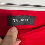 Talbots red velveteen Chatham ankle pants women's size 4P Christmas holiday Photo 5