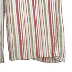 Coldwater Creek  Striped Linen Blend Wide Leg Pants Size M | Pockets Retro Boho Photo 5