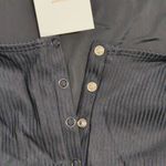 ANDIE NWT Malibu Black Ribbed Knit Snap Front Sleeveless One Piece Swimsuit LT Photo 2