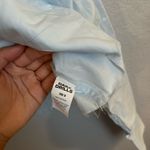 Daily Drills Ultra Cropped Poplin Button Down in Blue Photo 3