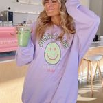 Lavender Graphic Sweatshirt Purple Size L Photo 0