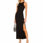 LNA Black Ribbed Maxi Dress Photo 0