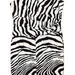 Jones New York Zebra Print V Neck Bodycon Front Slit Dress Photo 0