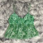 Rsq Jeans green floral babydoll top Photo 0
