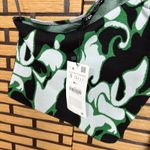 ZARA  Navy And Green One Shoulder Crop Top‎ Size Small Photo 3