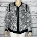 Style & Co . Woman NWT Size 3X Black & White Speckled Zip Front Jacket Photo 0