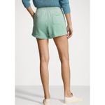 Ralph Lauren Polo Fleece Drawstring Green Cotton Womens Shorts Photo 2