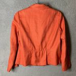 Talbots Blazer Suit Jacket Women 8 Light Pink Salmon 100% Cotton Professional Photo 3