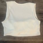 LULUS Relaxed Livin' White Waffle Knit Cropped Bustier Tank Top Size L Photo 4