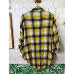 Maeve  by Anthropologie Embroidered Yellow Plaid Button Down Shirt - Size - M/L Photo 3