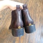 Tory Burch  • Griffith chelsea boots ankle booties dark brown leather logo low Photo 8