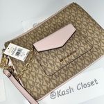 Michael Kors Powder Blush Jet Set 2 In 1 Card Case Wristlet Photo 7