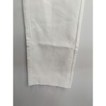 ZARA White Mom Jeans Women's Size 4 Cotton High Waist Preppy Tapered Raw Hem Photo 3