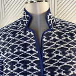 C. Wonder Ikat Brocade Jacket w/ Bracelet Sleeves Blue Size 2 Photo 3