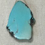 14k Gold Necklace w/‎ Black Diamond Accents & Faux Turquoise Pendant Photo 3