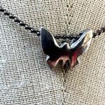 Abstract silver tone Butterfly Necklace Photo 1
