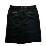 W by Worth black velvet knee length skirt size 8 Photo 0