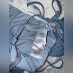 Free People NEW Curvy Soul Ties Wide Leg Nonstretch Denim Jumpsuit SZ m Photo 5