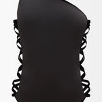 Norma Kamali  Mio one-shoulder crossover-strap swimsuit Photo 0
