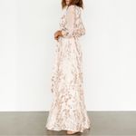 Baltic Born NWT  Destiny Sequin Maxi Dress Rose Gold Champagne Sz XL Formal Gown Photo 5