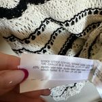 ZARA  Crochet Knit Mini Dress Ruffle Sz‎ Small NWT Striped Black White Photo 6