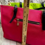 Spartina 449  Pink Linen Tote Gold Palm Embroidery Resortwear Tropical Vacation Photo 10