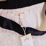 Maje NEW  Jiris Sequin Embellished Tulle Mesh Pull On Midi Skirt In White Black Photo 1