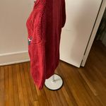 Chinawear NWT Vintage  Floral Embroidered Red Cable Knit Sweater, size M Photo 1