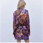 ZARA  NWOTS Limited Edition Pucci Retro Print Mini Dress size Medium Purple Photo 2