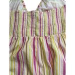 Old Navy Fit & Flare Pink Striped Halter Cotton Maxi Dress Size L Resort Wear Photo 5