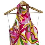 DO+BE NWT  Mini Dress Womens L Pink Satin Halter Mock Neck Backless Asymmetric Photo 3