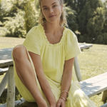 Anthropologie  Maeve Selah Maxi Dress Lemon Size XS Photo 0