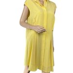 Tory Burch $395 Gigi Lemon Curd Cap Sleeve Silk Shirtdress Dress Size 8 Photo 0