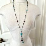 Turquoise and red tigers eye long Necklace Photo 3