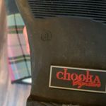 Chooka   Mid Height Black Rubber Rain Boots Size 8M 8 Plaid Upper Photo 3