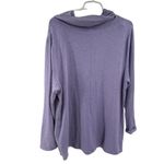 Chico's Chico’s light purple cowl neck side button XL 3 long sleeve pullover soft casual Photo 1