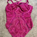 Torrid  Pink Lace Curve lingerie bodysuit sz 2 Photo 0