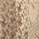 Forever 21 Butterfly lace print light pink cropped top woman’s size small Photo 3