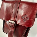 Patricia Nash  Lari Oxblood Red Leather Crossbody Satchel Purse Photo 1