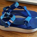 Teva  1016947 women’s blue platform wedge sandals; size 10.5 Photo 0